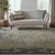 2020s Charcoal Gold Distressed Floral Hand-Knotted Wool Rug 6x8 For Sale - Image 5 of 7
