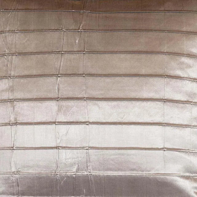 Modernist Striated Antique Silver Silk Pillows - a Pair For Sale - Image 4 of 8