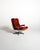 Rust-colored velvet, chromed metal tubular frame, five-star swivel base, and adjustable backrest. Made in Sweden, 1970s....