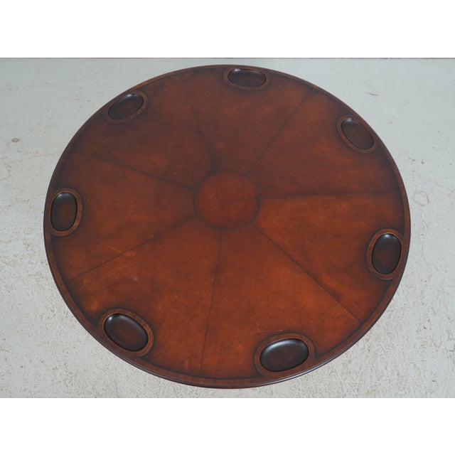 Kittinger Kittinger Colonial Williamsburg Cw-41 Leather Top Tilt Games Table For Sale - Image 4 of 18