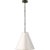Modern Thomas O'Brien for Visual Comfort Signature Goodman Small Hanging Light in Bronze with Antique White Shade For Sale - Image 3 of 4