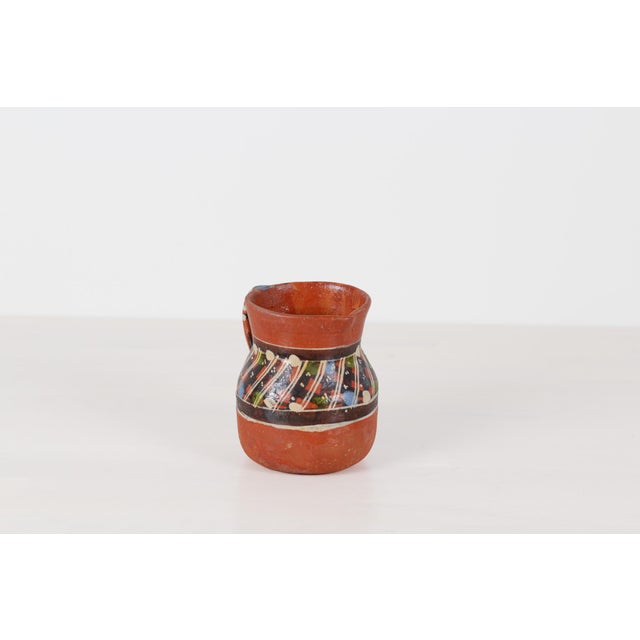 Brick Red Mid-Century Mexican Redware Pitcher For Sale - Image 8 of 14