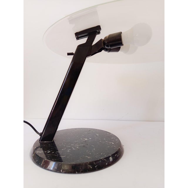 Vintage Marble and Glass Perla Desk Lamp by Bruno Gecchelin for Oluce, 1970s For Sale - Image 6 of 14