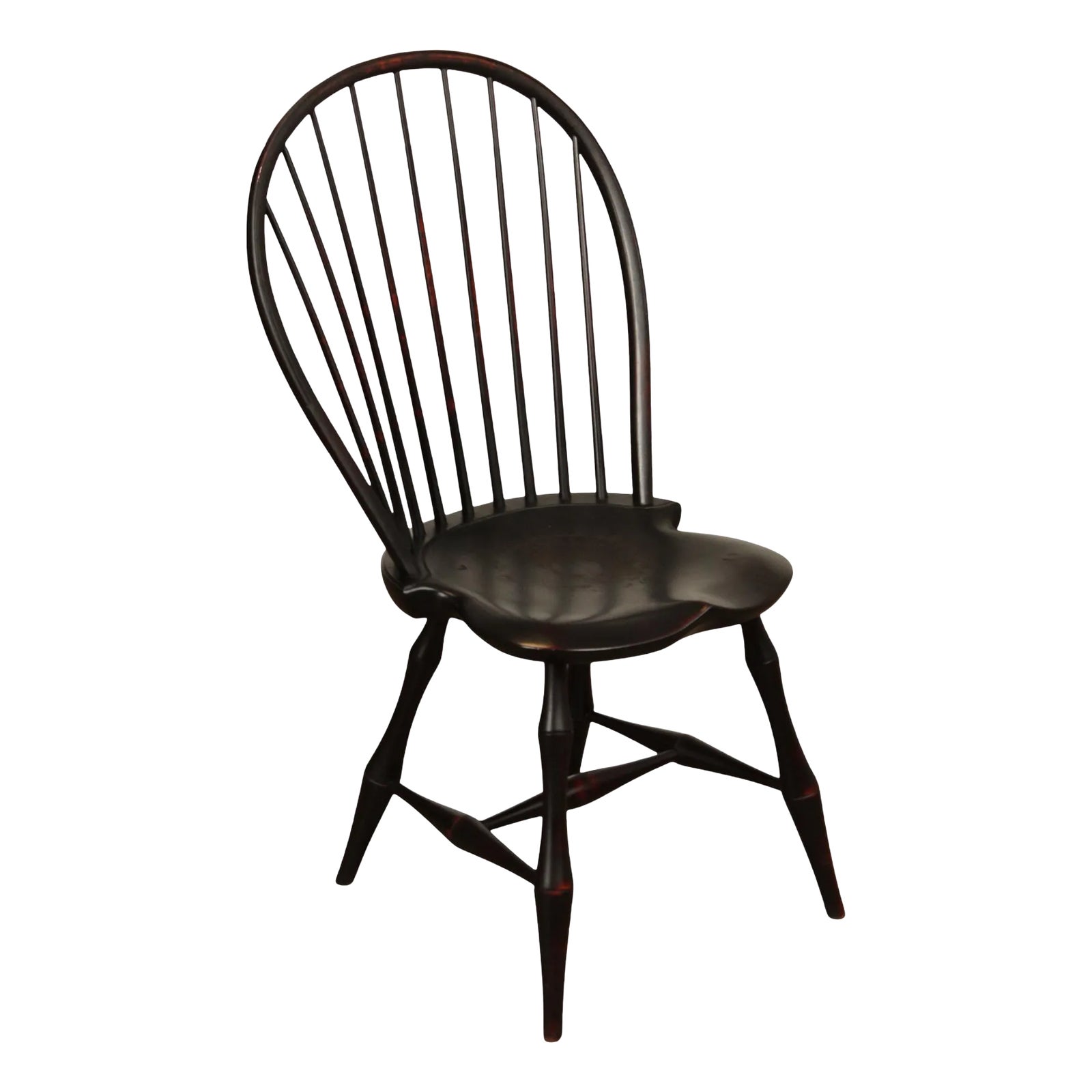 Dimes Ebonized Windsor Chair Chairish - Main Image