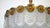 Brass and Glass 4-Light Chandelier from Kaiser-Leuchten, 1940s For Sale - Image 6 of 10