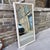 Gold Mid-Century White and Gilt Faux Bamboo Floor Mirror For Sale - Image 8 of 9