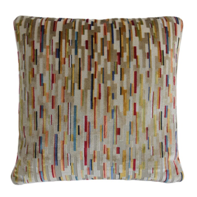 Custom-tailored designer pillow by Mike Seratt of The Prized Pig in designer Italian GP & J velvet fabric called...