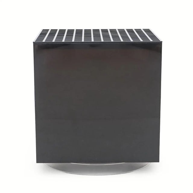 Black Cubo Portafiori Flower Stand by Studio OPI for Cini & Nils, 1970s For Sale - Image 8 of 17