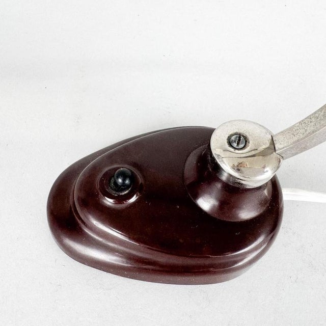 Metal Small Bakelite Wall Lamp, 1950s For Sale - Image 7 of 11