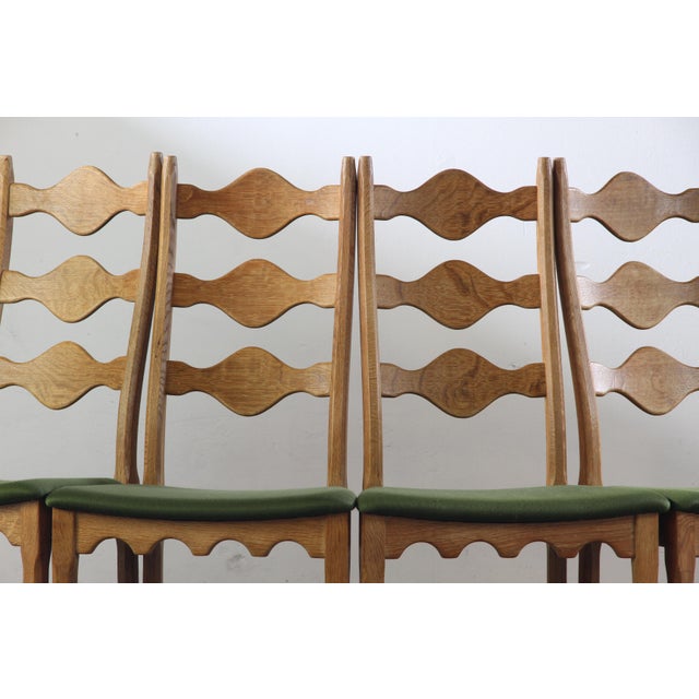 Brutalist Vintage Danish Tall Back Brutalist Chairs by Henning Kjærnulf, 1960s, Set of 8 For Sale - Image 3 of 18
