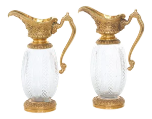 19th Century Neoclassical Style Bronze Ormolu Ewers