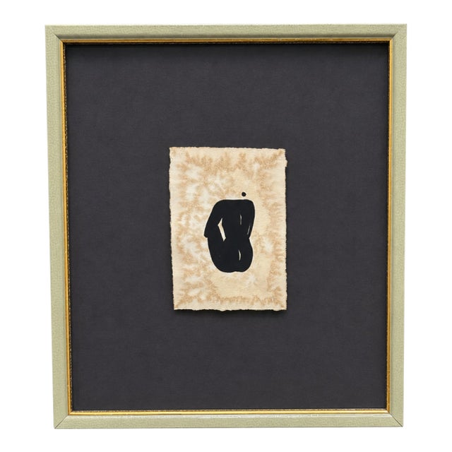 The Star - Abstract Figure on Coffee Stained Paper For Sale
