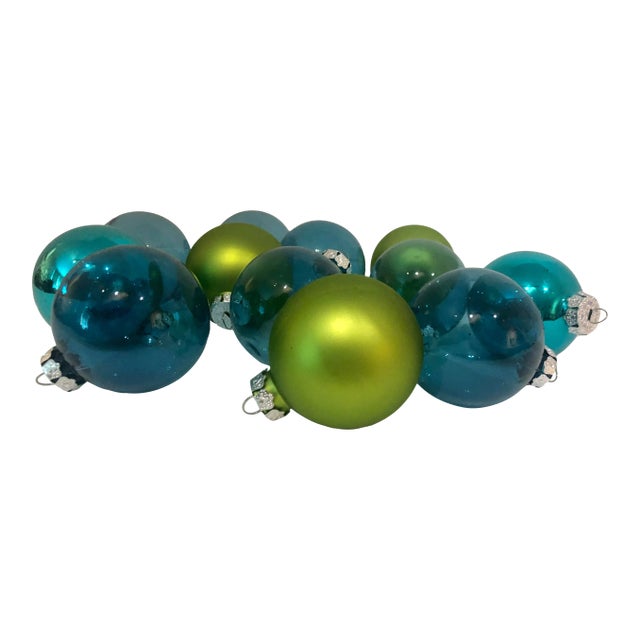 Vintage Christmas Decoration Balls - Set of 12 For Sale