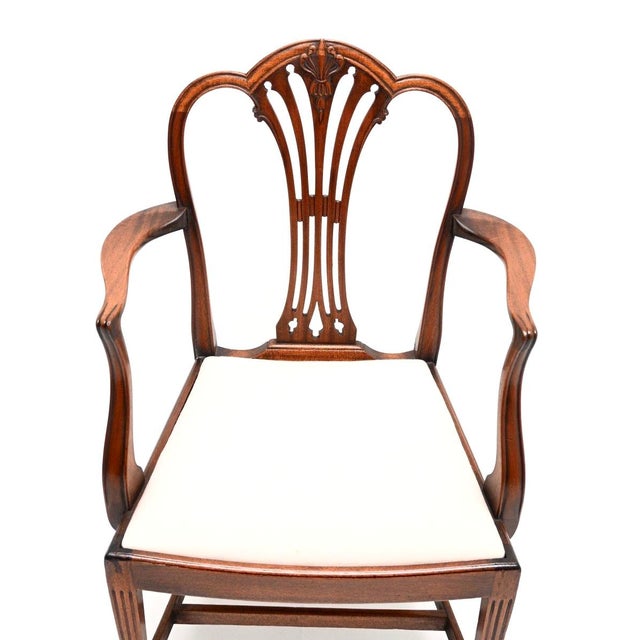Brown Antique Edwardian Dining Chairs, 1900, Set of 8 For Sale - Image 8 of 11