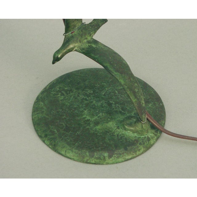 1950s 1950s MCM Bronze Seagull-in-Flight Accent Table Lamp, by Robert Thew For Sale - Image 5 of 6
