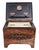 Metal Antique Strongbox with Faux Wood Print Decor, Holland, 1880s For Sale - Image 7 of 10