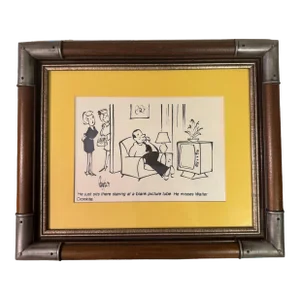 60’s Cartoonist Print, Framed.