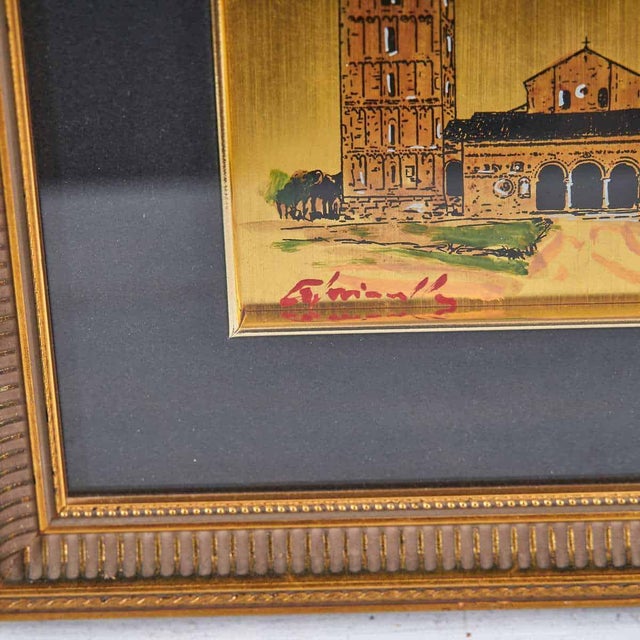 Painting on Gold Leaf by G. Farinella - Artist from Ferrara (Italy)