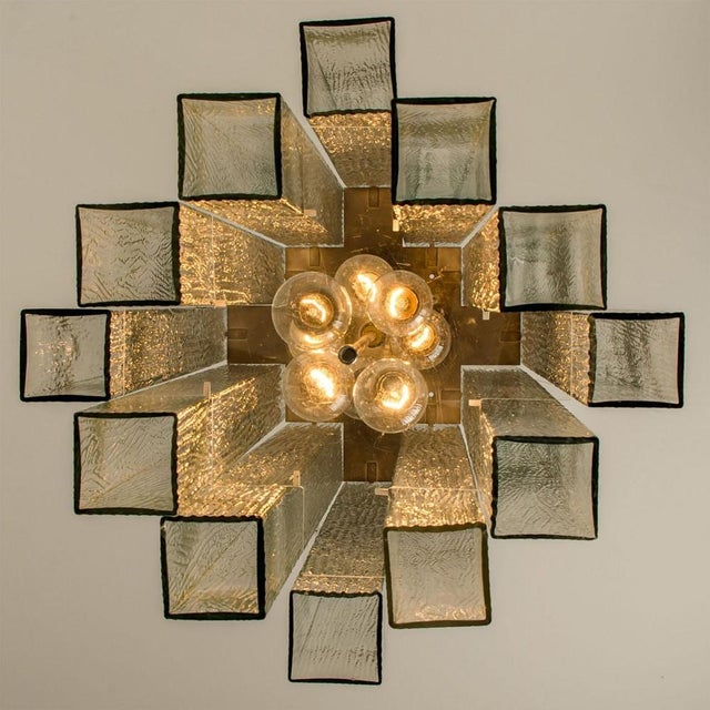 Glass and Chrome Chandelier from Doria, Germany, 1960s For Sale - Image 6 of 18