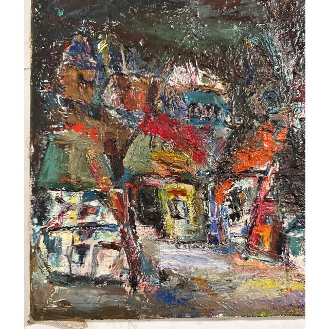 Alexander Pavlov, Russian Ukrainian Abstract Oil Painting Alexander Pavlov Vilnius Landscape For Sale - Image 4 of 14