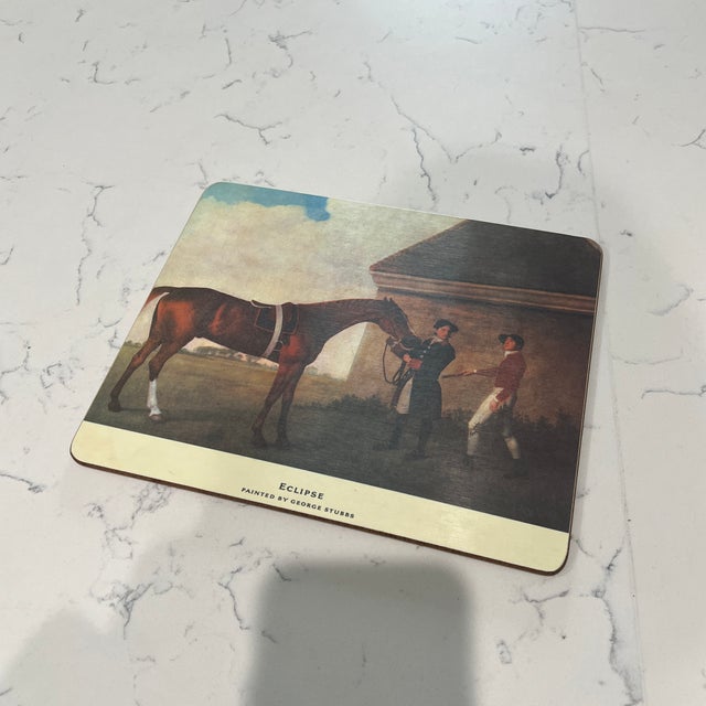 English Late 20th Century Lady Clare Racing Horses Placemats - Set of 6 For Sale - Image 3 of 9