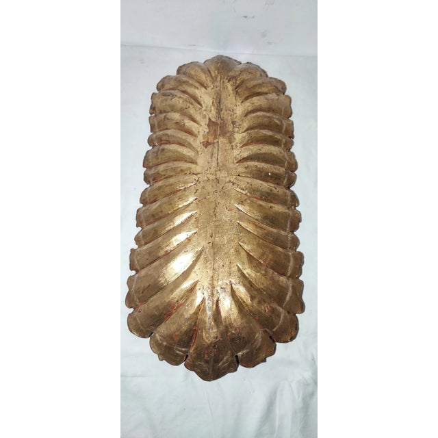 Poplar Wood and Gold Leaf Centerpiece, 1930s For Sale - Image 9 of 12