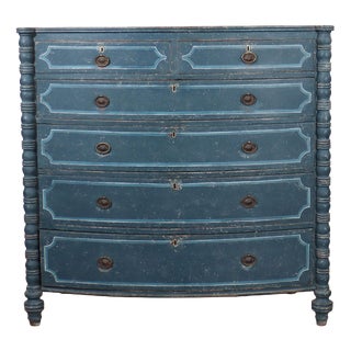 English Bowfront Chest of Drawers For Sale