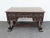 Late 1800s Victorian Large Heavy Hand Carved Cherub Partner Desk 6656 For Sale - Image 10 of 17