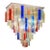Monumental Contemporary Multicolor “Square Bark” Murano Glass Italian Flush Mount For Sale