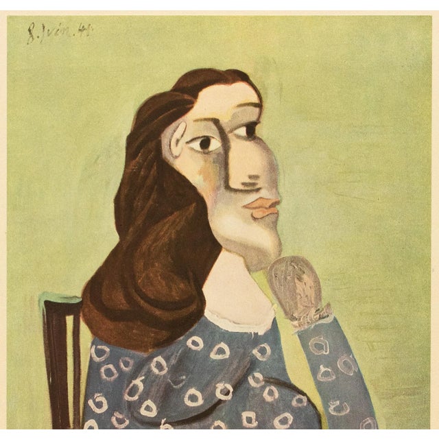 Pablo Picasso 1943 Pablo Picasso "Femme Au Corsage Bleu", First Edition Period Parisian Lithograph For Sale - Image 4 of 11