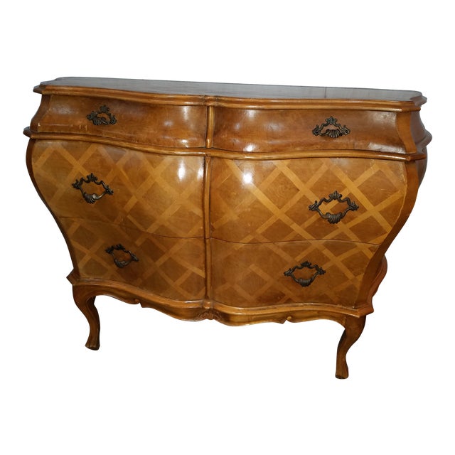 Vintage Weiman Furniture Co. Bombe Chest of Drawers Chairish