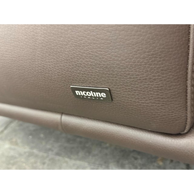 Nicoline Italia Strauss Leather Chaise For Sale - Image 10 of 12