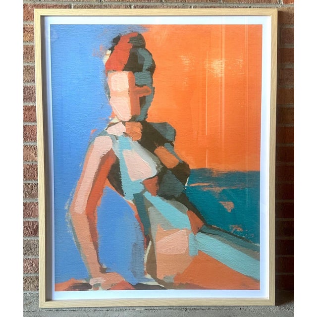 Contemporary Pair of Framed Fine Art Prints by Teil Duncan – Contemporary Figure Study– Large Wall Art 40" X 33" For Sale - Image 3 of 10