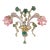 Scenographic Venetian Floral Pink and green blowing Murano Glass wall sconce lot of 2 All made by hand in clear Murano...