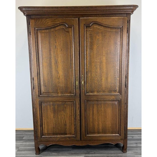 Vintage French Wardrobe in Oak For Sale - Image 12 of 12