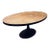 Reclaimed Solid Wood Oval Table With Iron Base From Restoration Hardware Retired Collection For Sale