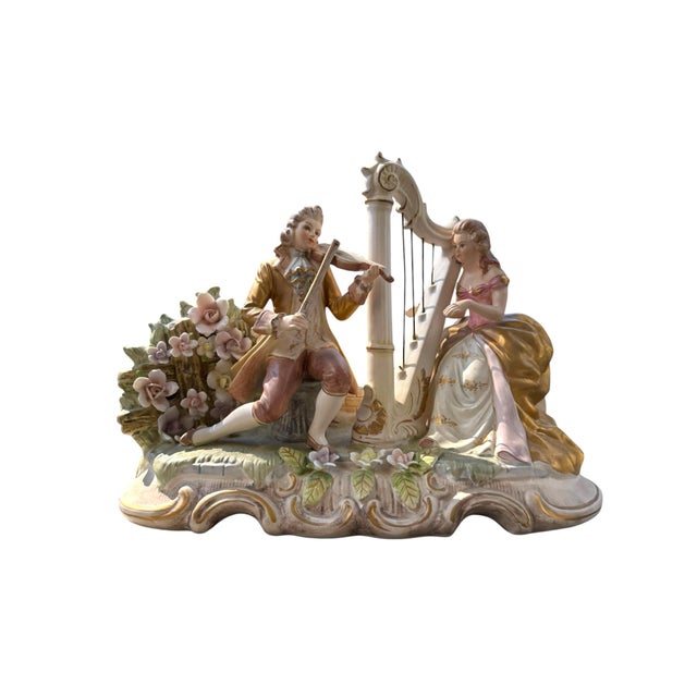 Mid 20th Century Vintage Lenwile Ardalt Artware Japan Musical Figurine Lamp & Music Box #7857 For Sale - Image 5 of 10