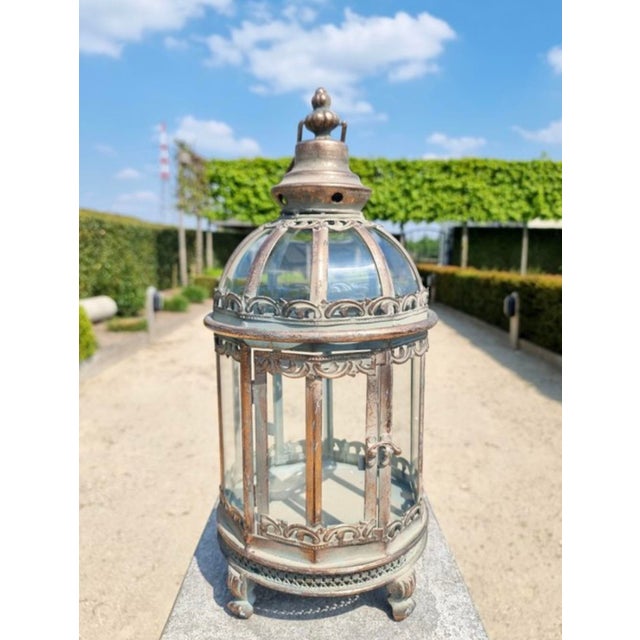 Gold Lantern in Glass, 1970s For Sale - Image 8 of 11