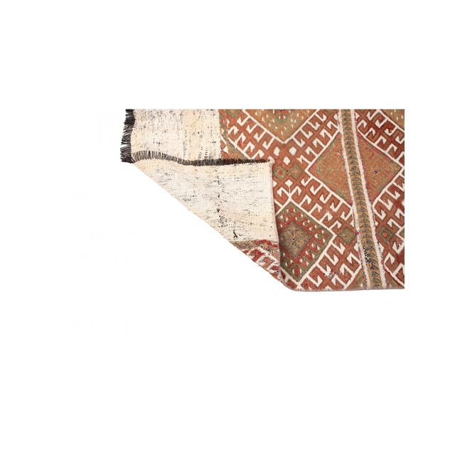 1960s Embroidered Vintage Small Kilim Rug - 3`1″ X 3`2″ For Sale - Image 5 of 6