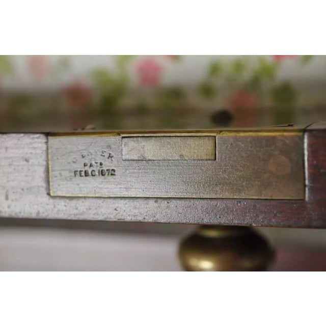 Antique Herts Brothers Edwardian Bronze & Satinwood Inlay Mahogany Chest Dresser For Sale - Image 11 of 12