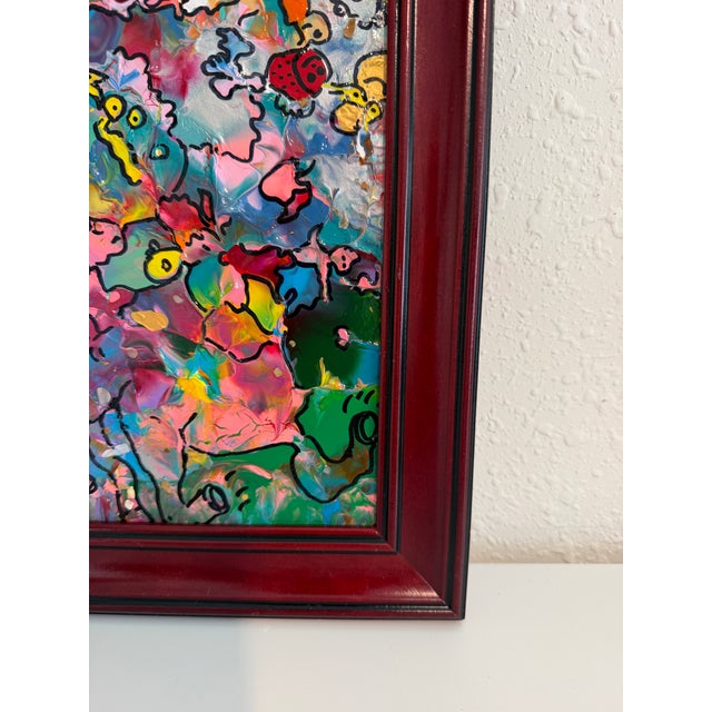 Paint Serg Graff "Gallop, Little Horse!" Abstract Painting Framed Outsider Art Coa For Sale - Image 7 of 8