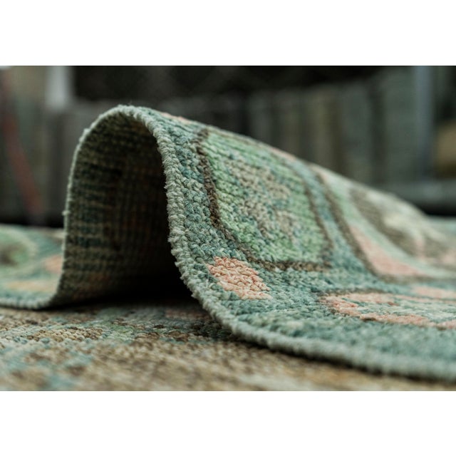 Textile Turkish Oushak Rug 2'8" x 8'5" #20031 For Sale - Image 7 of 8