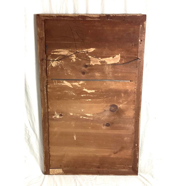 Metal Antique Large Lemon Gold Wall Mirror 25 1/2” X 41 1/2” For Sale - Image 7 of 10