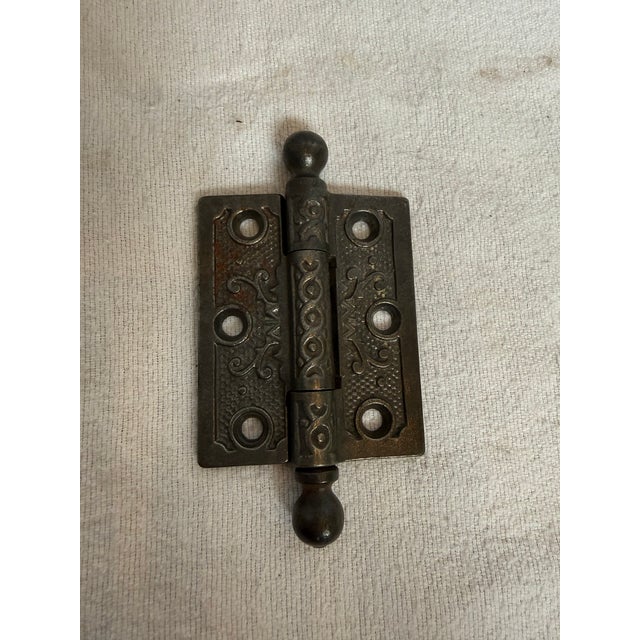1900 - 1909 1900s Decorative Metal Door Hinge For Sale - Image 5 of 5