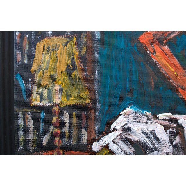 Natalia Vypritskaia, Nude by the Mustard-Colored Sofa, Oil on Canvas For Sale - Image 4 of 9