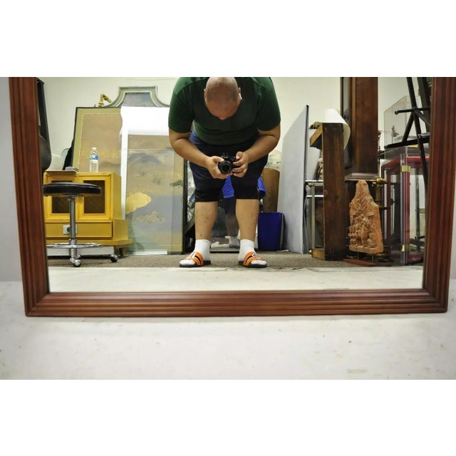 Late 20th Century Broyhill Usa Federal Style Broken Arch & Finial Cherry Wood Wall Dresser Mirror For Sale In Philadelphia - Image 6 of 10