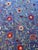 Blue Silk Suzani Wall Hanging With Floral Rosettes For Sale - Image 10 of 10