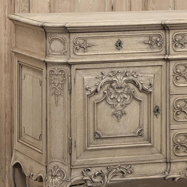 Antique Liege Regence Style Country French Buffet ~ Credenza in Stripped Oak For Sale In Dallas - Image 6 of 18