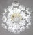 Italian 1980s Audrey Hepburn, Delicious Murano Glass Ceiling Light White Wall Light Flowers For Sale - Image 3 of 16