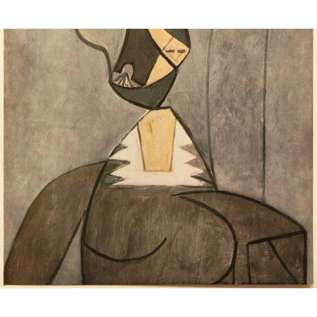 Pablo Picasso 1940s After Pablo Picasso "Woman in a Hat", Limited Edition Period Parisian Offset Lithograph For Sale - Image 4 of 10
